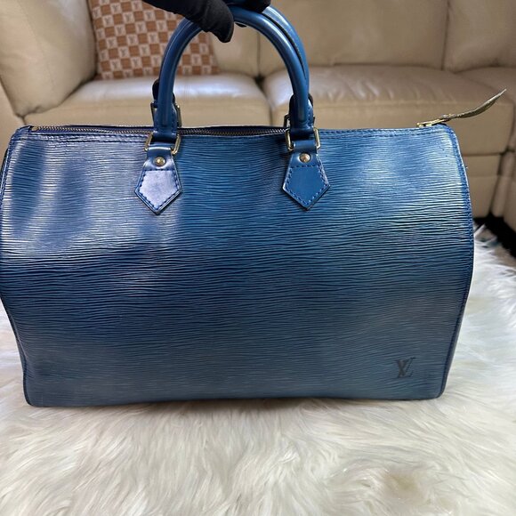 💎✨Authentic✨ Louis Vuitton Epi Leather Speedy 35 Satchel Bag - Picture 4 of 14